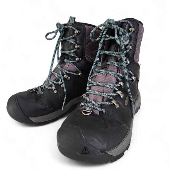 KEEN Black/Purple Revel Insulated Waterproof Winter Boots size 7.5 - Picture 4 of 13